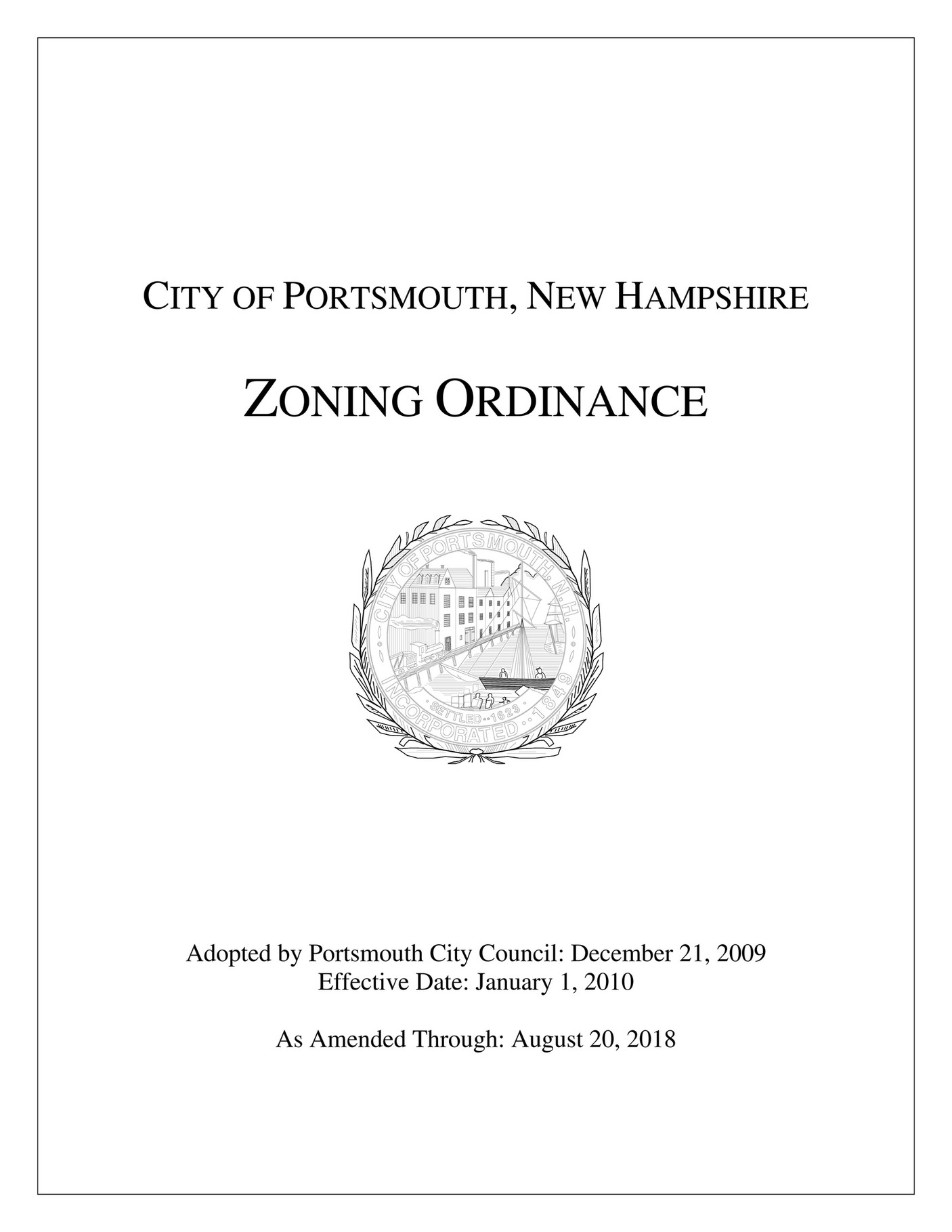 City of Portsmouth Portsmouth, NH Zoning Ordinance Page 1 Created