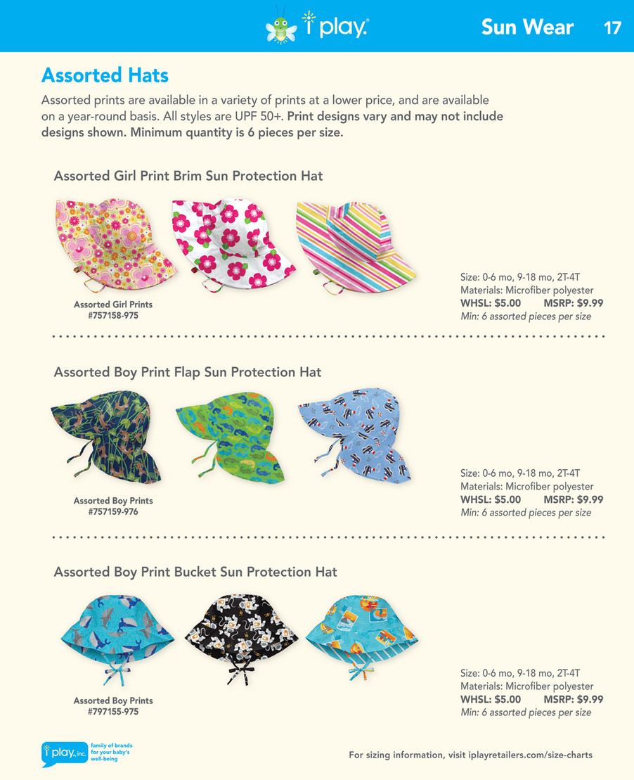iplay hat size chart