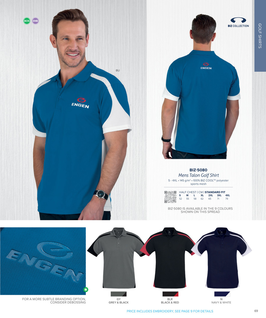 Biz cool outlet golf shirts