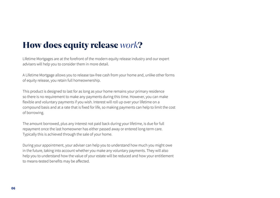 Responsible Life Guide to Equity Release Page 6