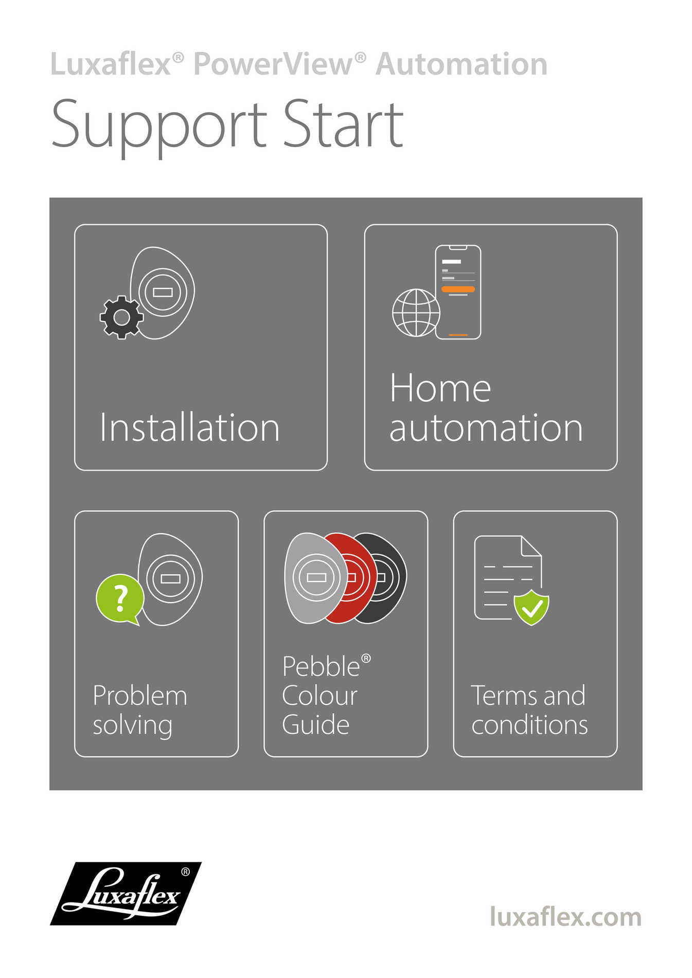 Luxaflex UK Luxaflex PowerView Automation Support Start Page 1