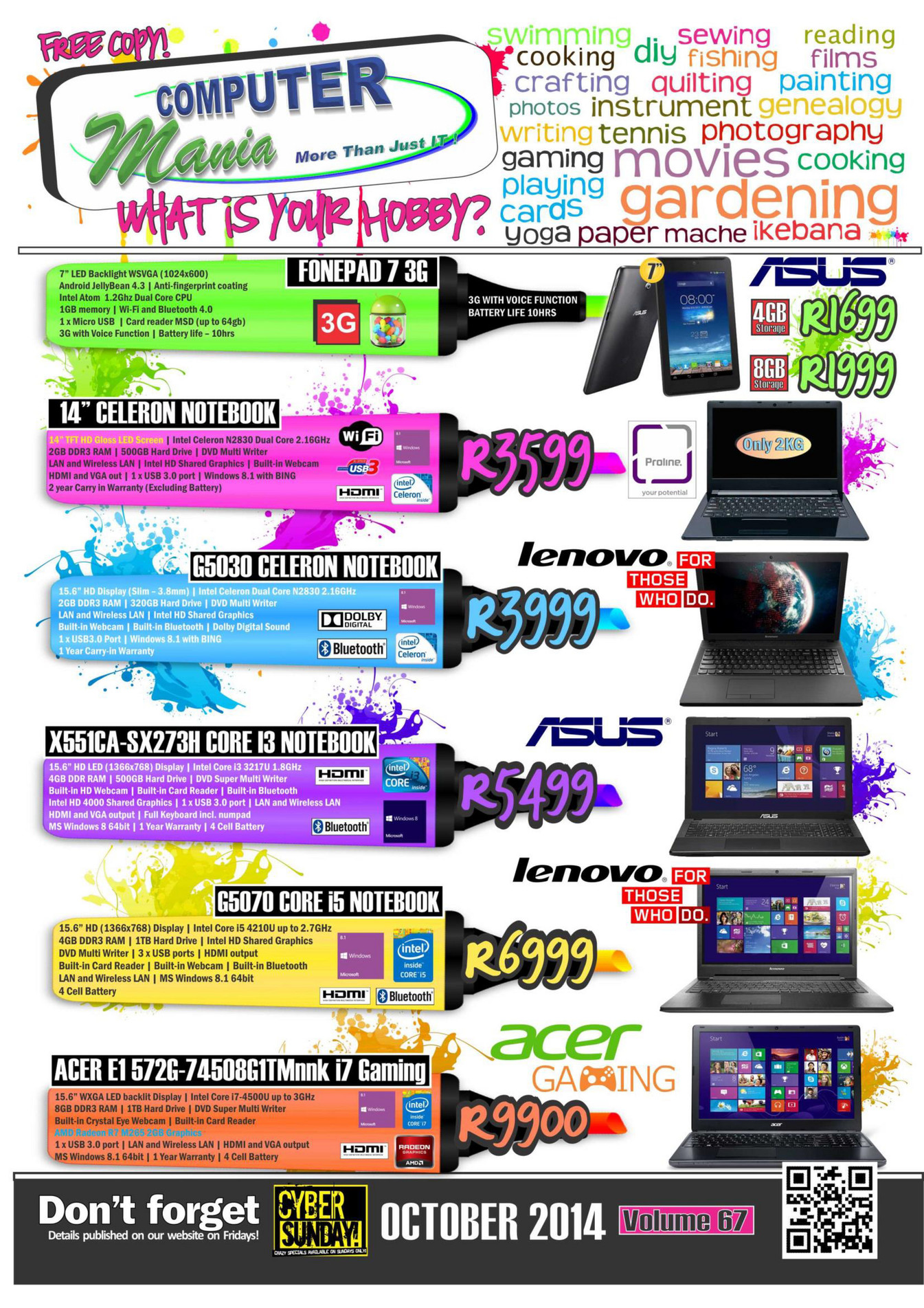 Computer Mania Catalogue October 2014 Page 1 Created with