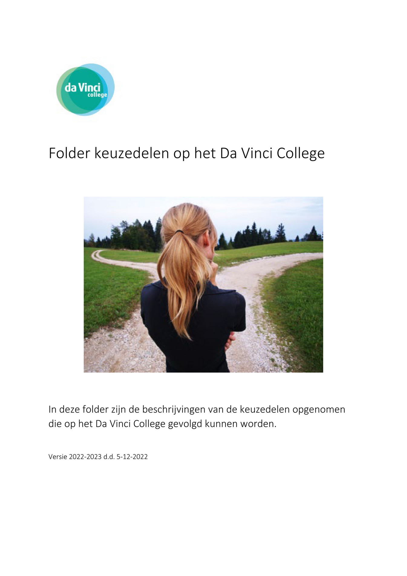 Da Vinci College - Folder Keuzedelen Op Het Da Vinci College 2022-2023 ...