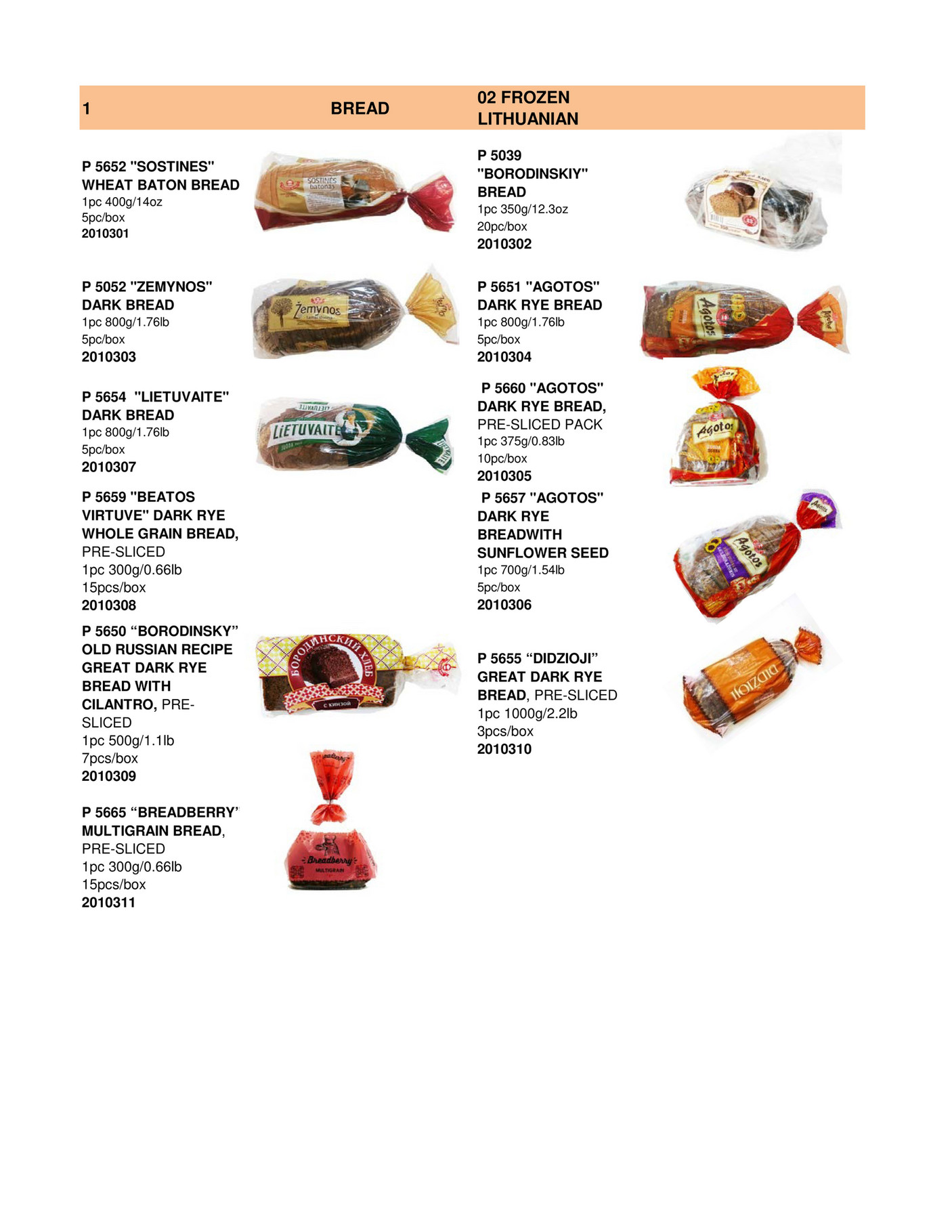 Rodeo Food Distribution Inc. - BAKERY PRODUCTS - Page 2-3