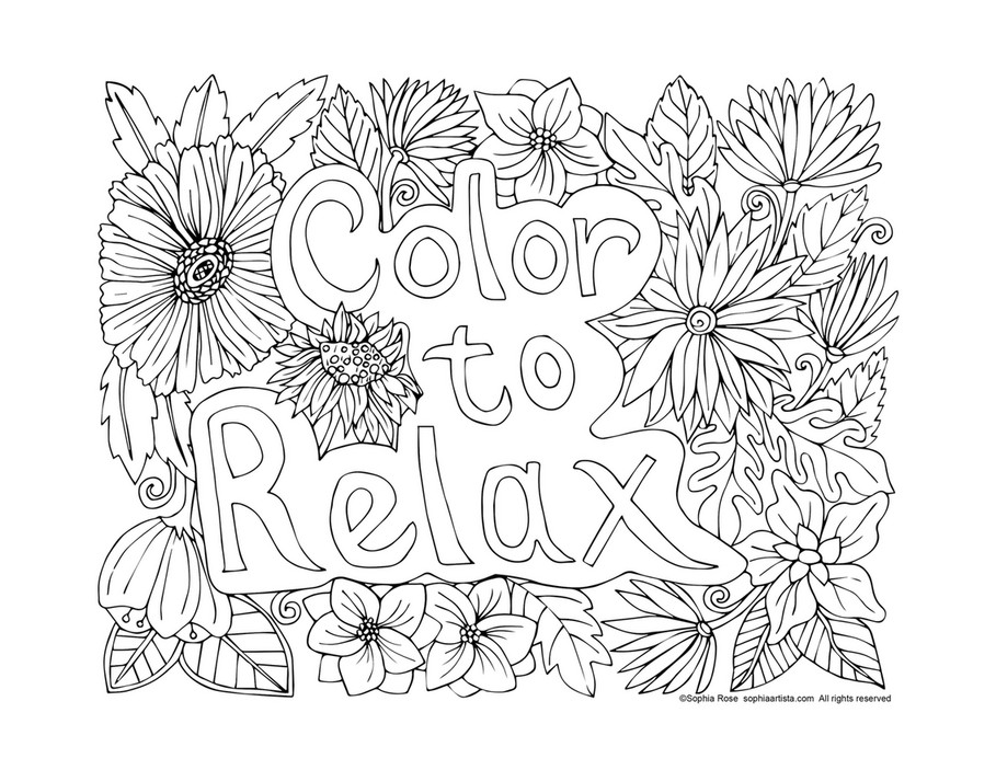 10 Relaxing Printable Coloring Pages to Unwind and De-Stress