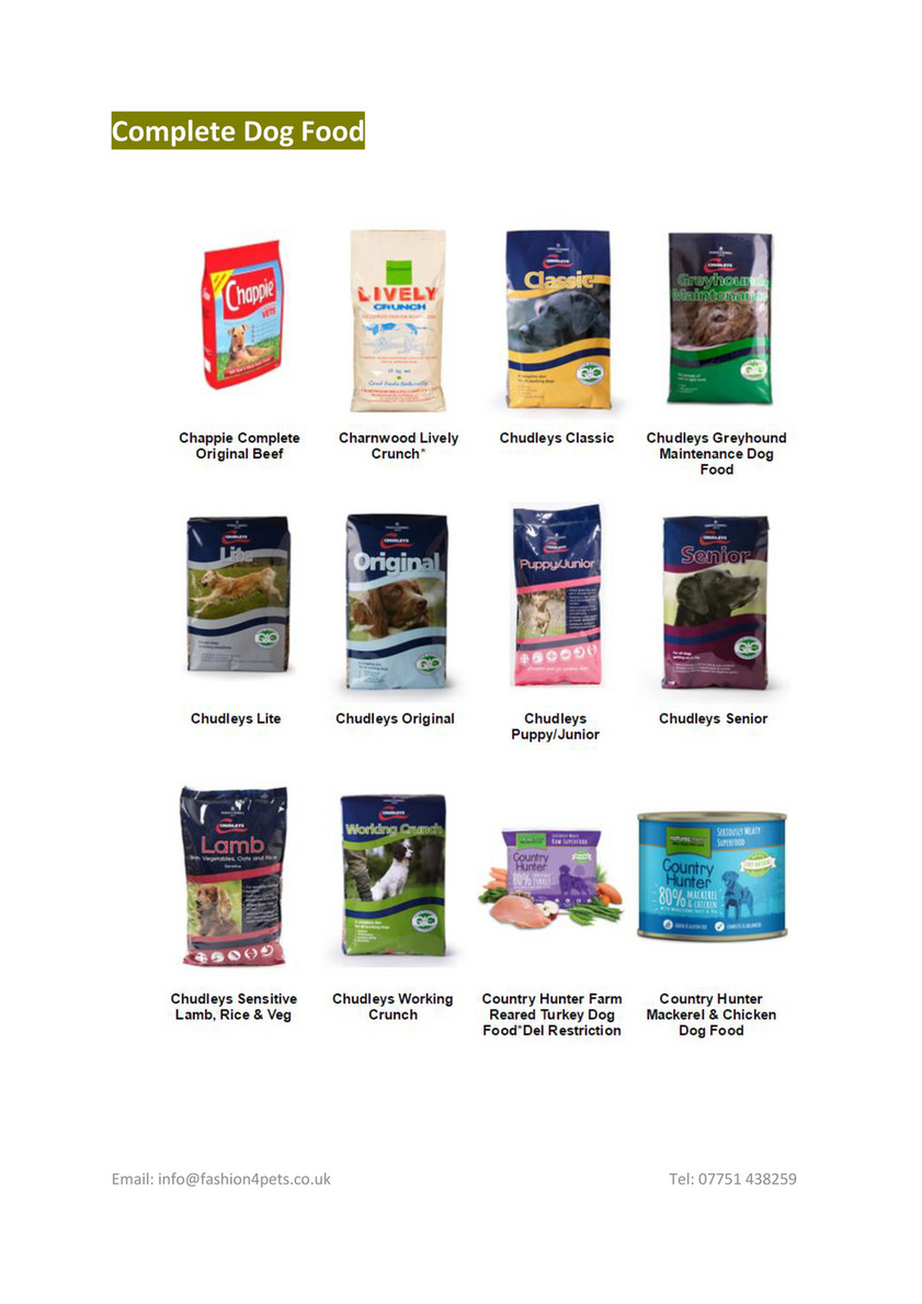 chudleys classic dog food