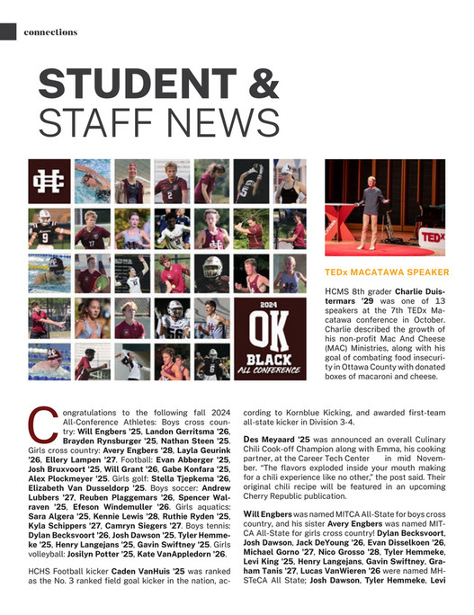 Dylan Ryden Holland Christian Schools - Winter 25 Connections - Page 6-7 - Created ...