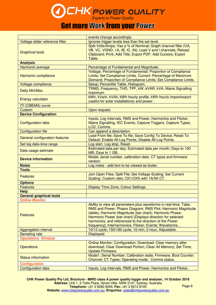 Chk Power Quality Pty Ltd Brochure Miro Power Quality