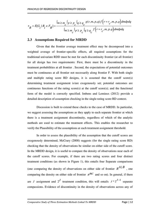 regression discontinuity with multiple assignment variables