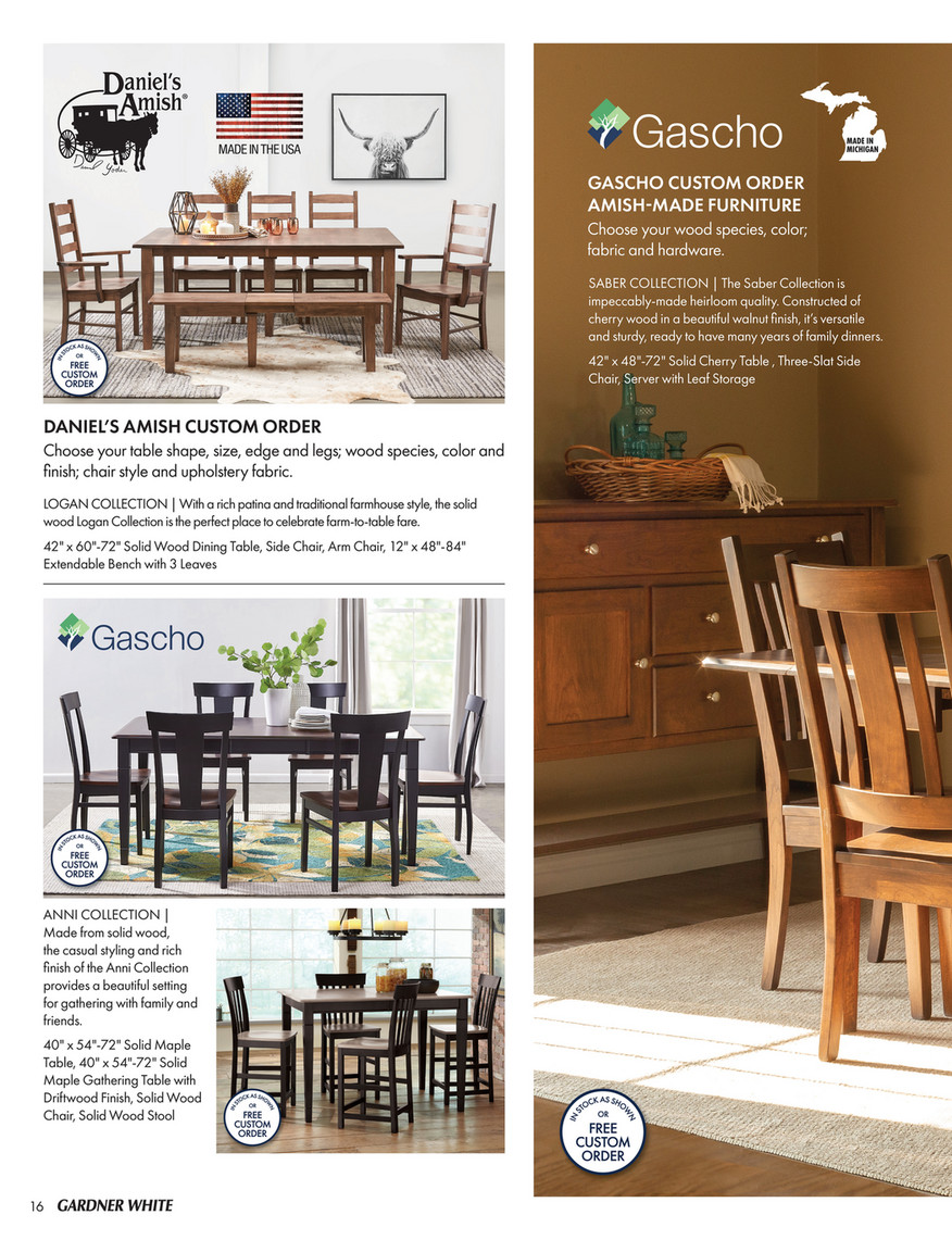 Daniel's furniture outlet dining sets