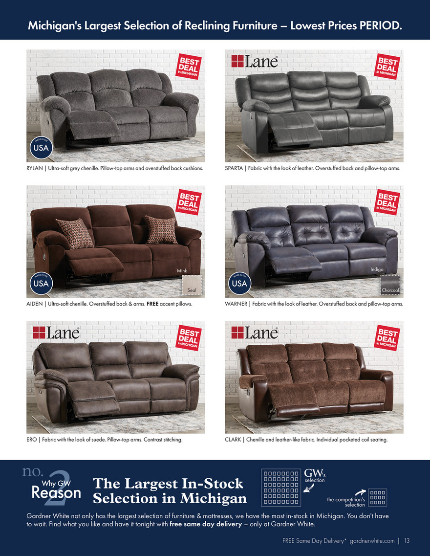 Clark reclining online sofa