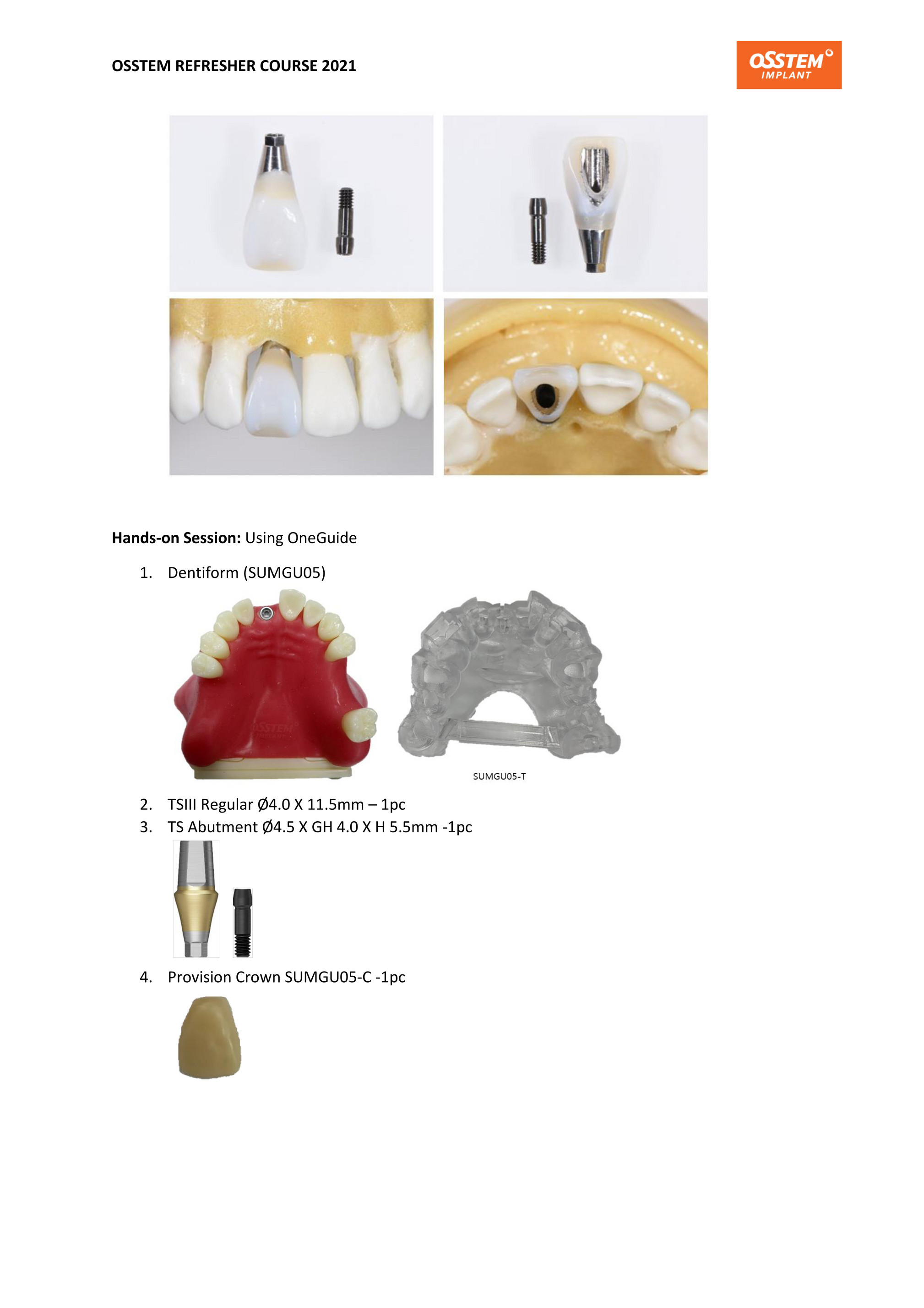 Osstem Singapore Refresher Course 2021 Full Curriculum Page 2 Created With Publitas Com