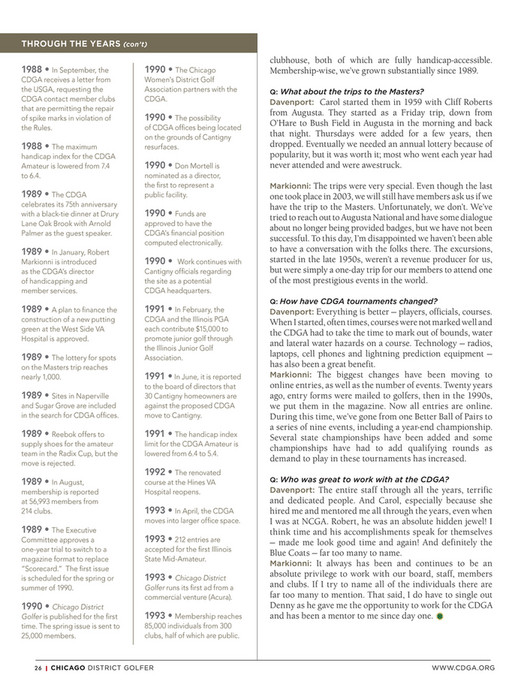 Cdga Index Example CDGA - Chicago District Golfer - September 2014 - Page 26-27