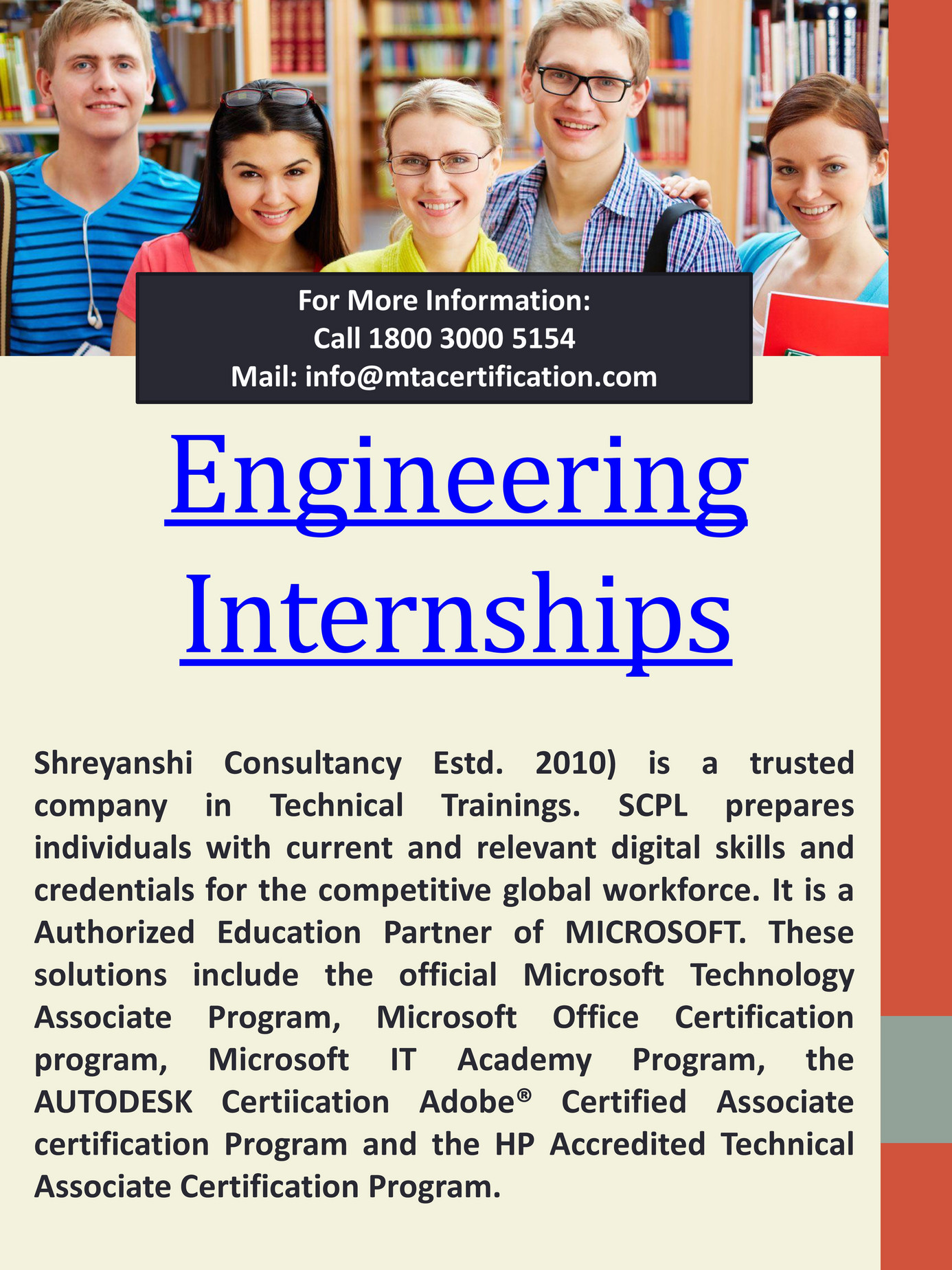 internship opportunities for first year engineering students