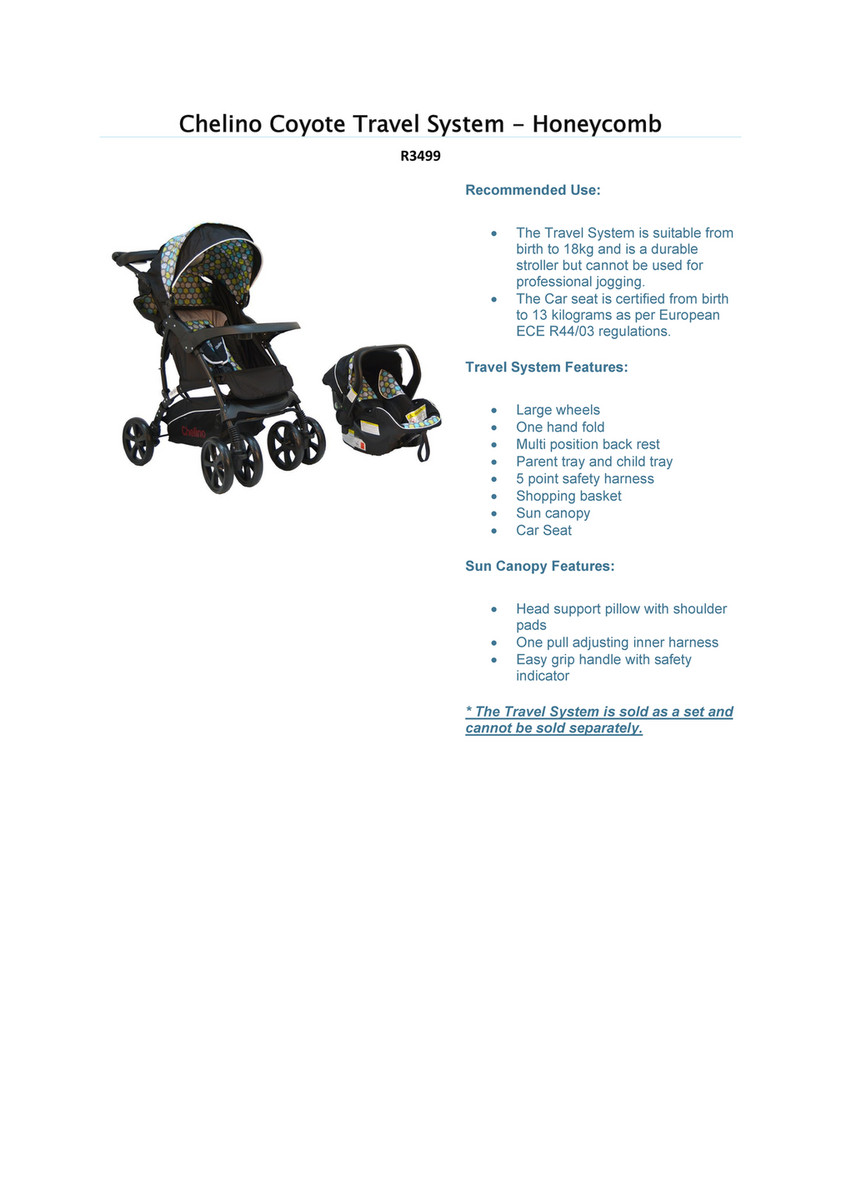 chelino coyote travel system
