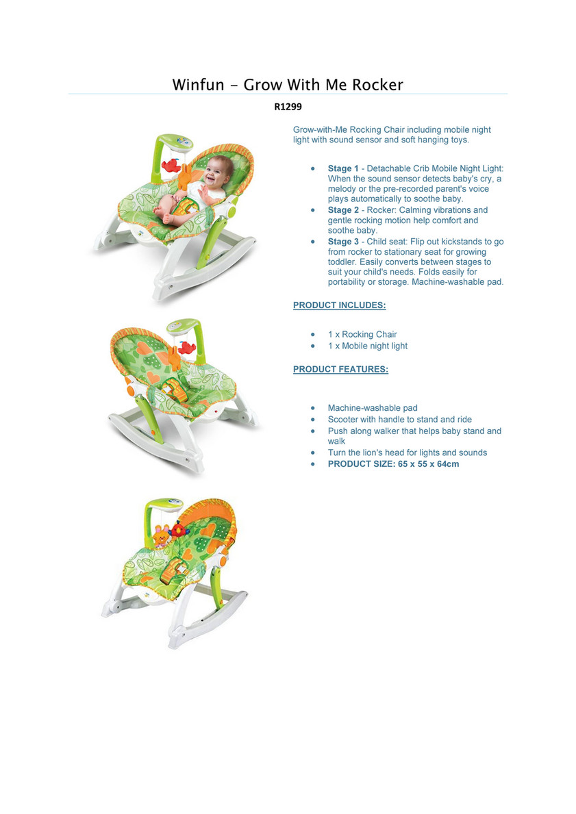 winfun grow with me rocking chair