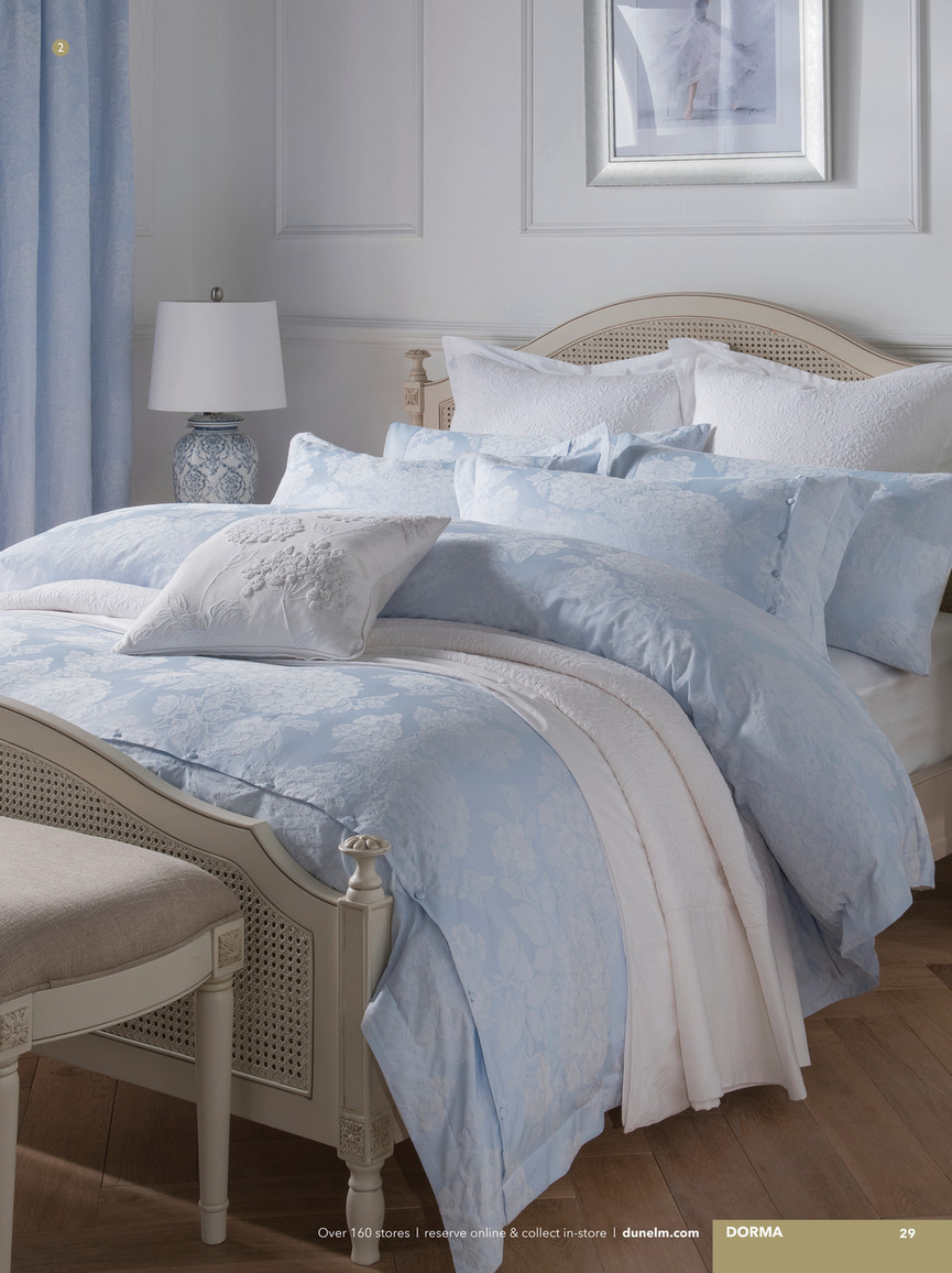 dorma blue hydrangea bedding