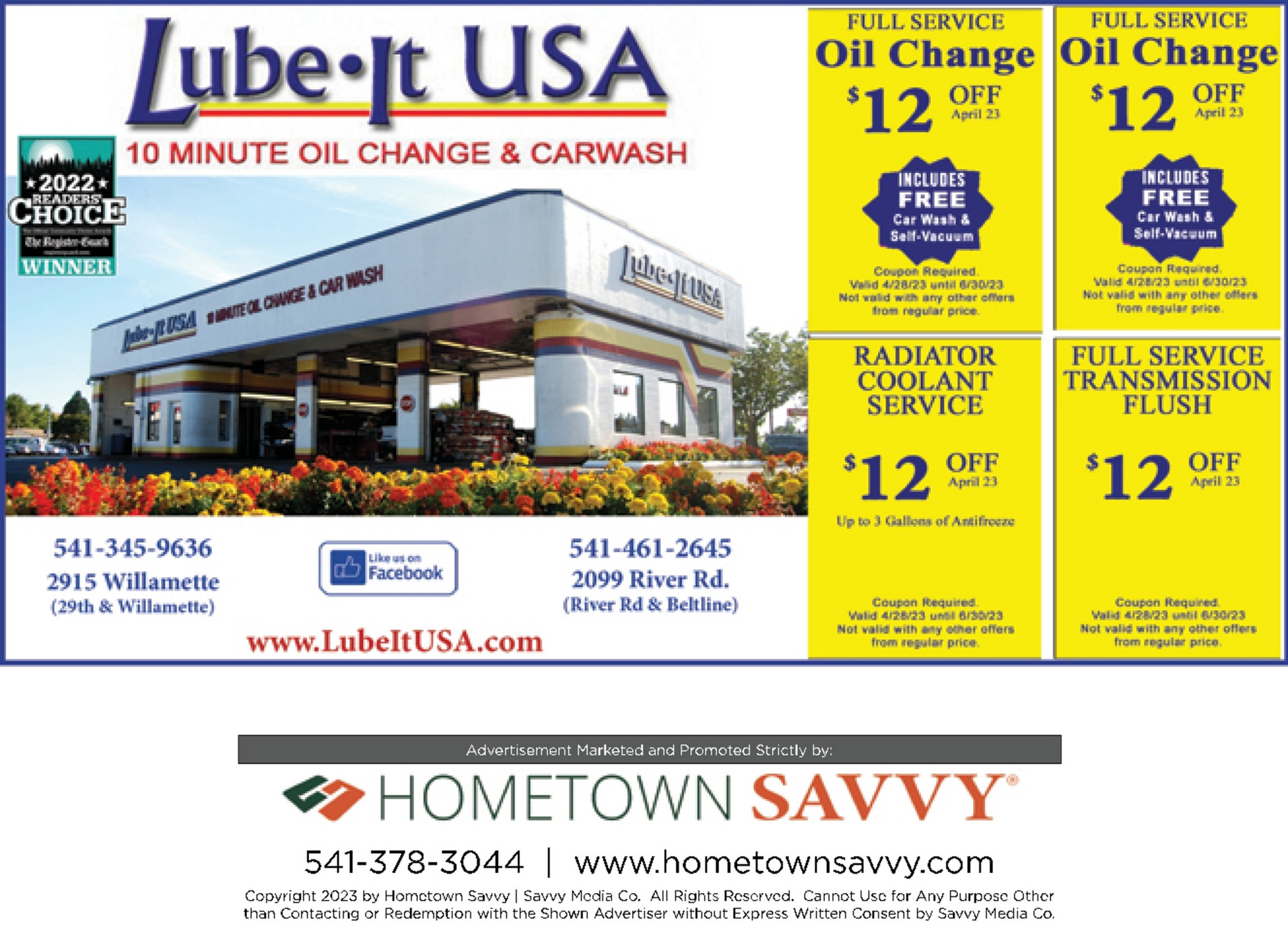 Hometown Savvy Lube It USA Page 1