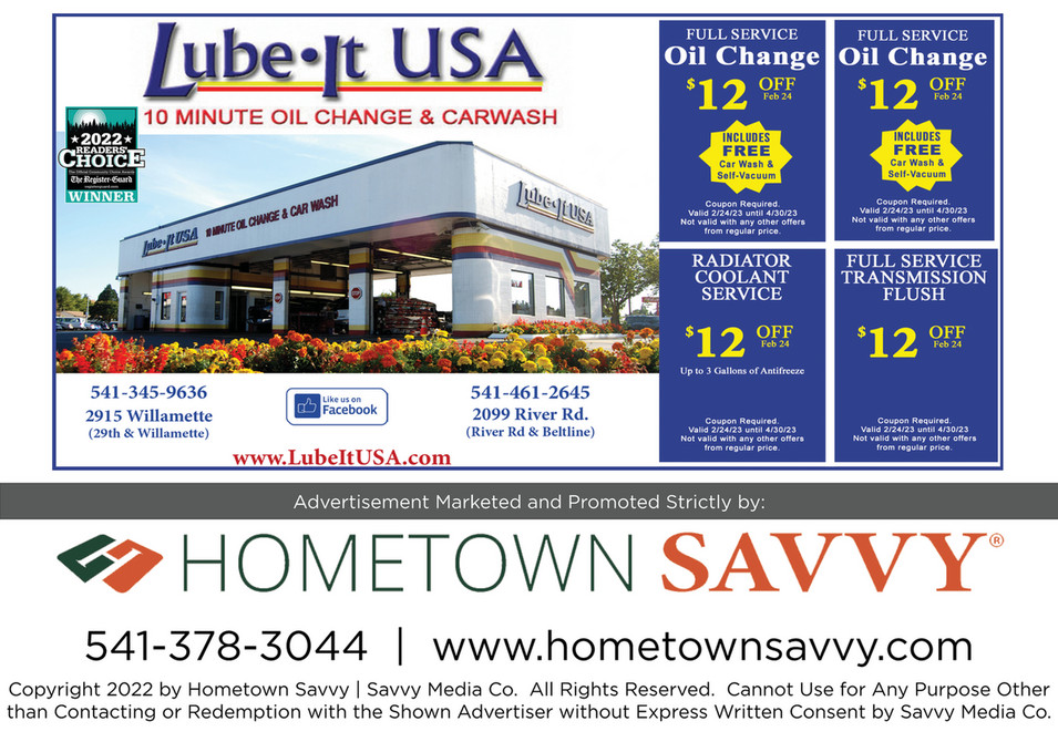 Hometown Savvy Lube It USA Page 1