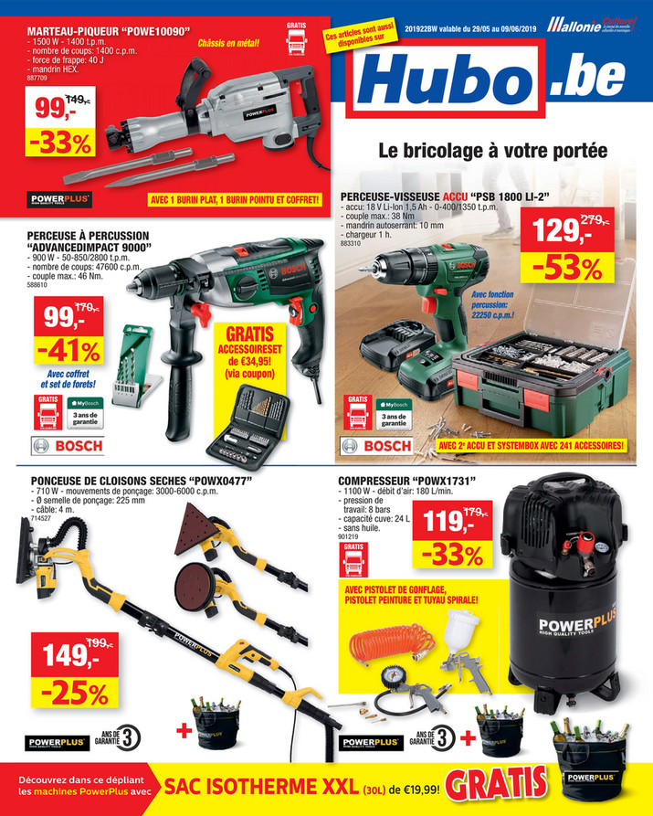 Folder Hubo - promotions de la semaine 22