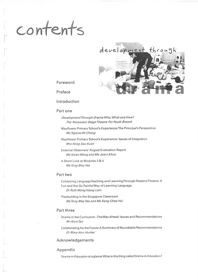 The Necessary Stage Pub200004 Development Through Drama Towards Providing A Holistic Education In Singapore Schools Page 4 5 Created With Publitas Com