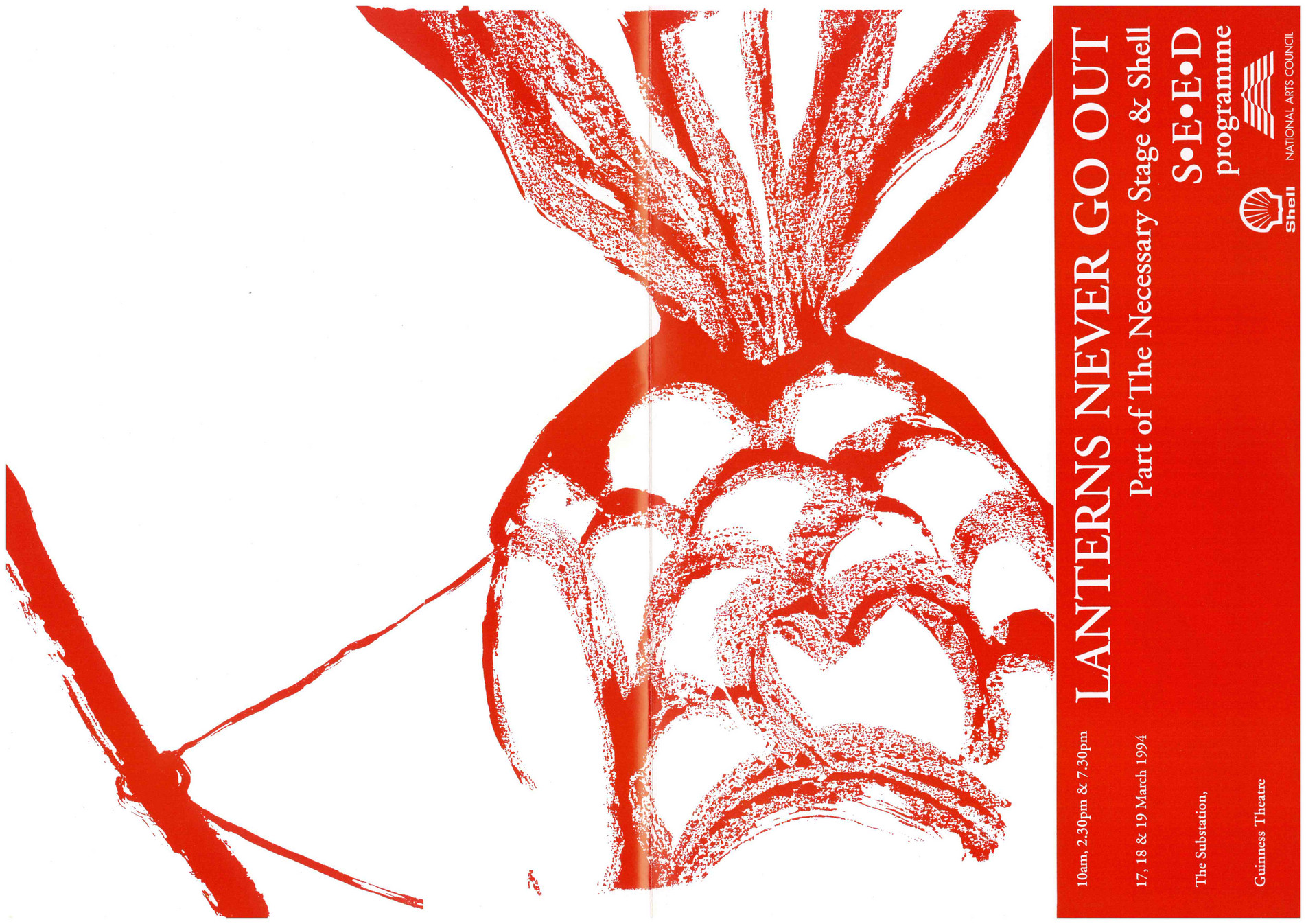 The Necessary Stage 199403 Lanterns Never Go Out Programme Page