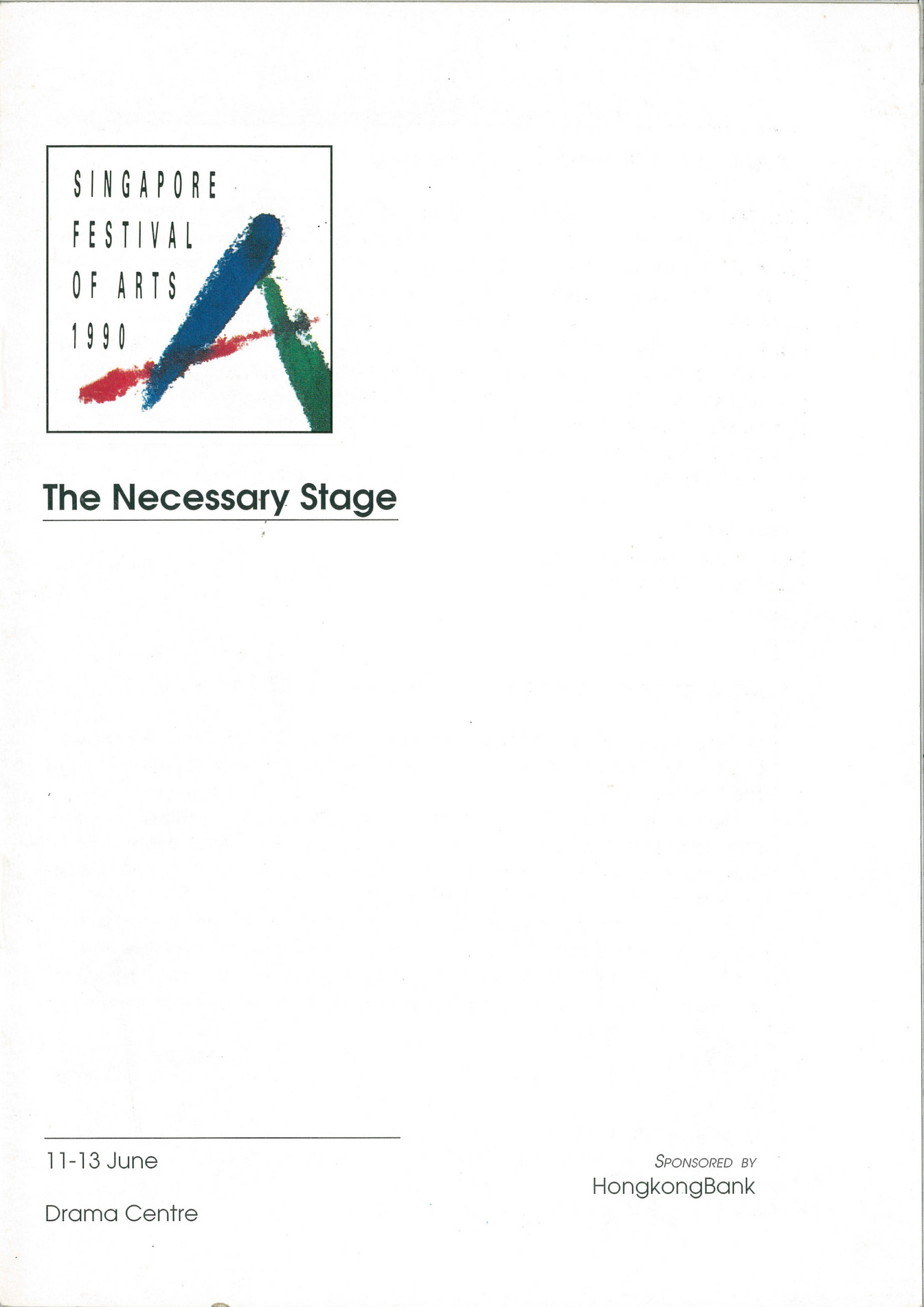 The Necessary Stage 199002 Lanterns Never Go Out Programme Page