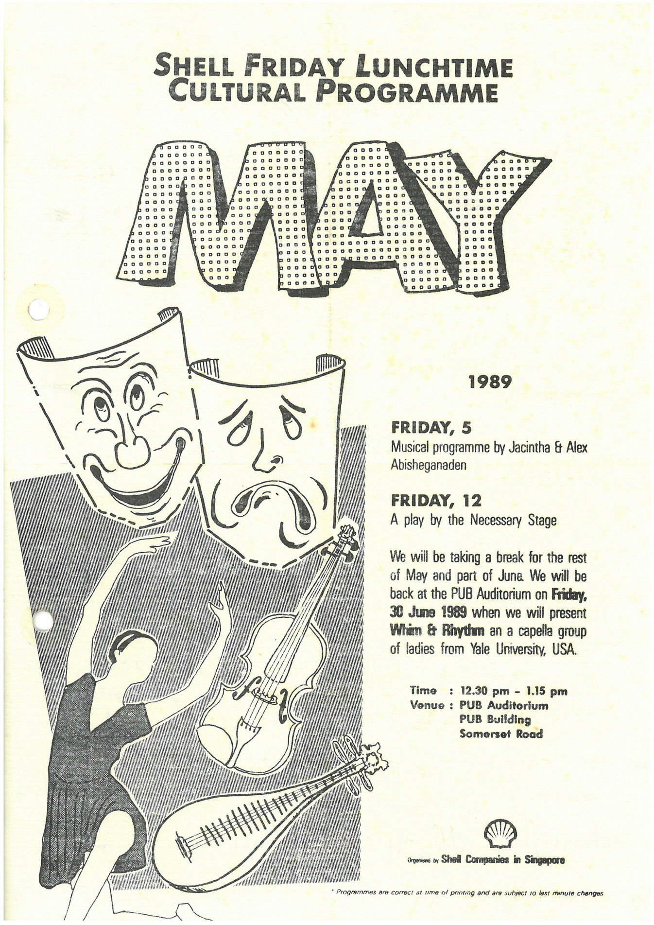 The Necessary Stage 198901 Lanterns Never Go Out Flyer Page 1