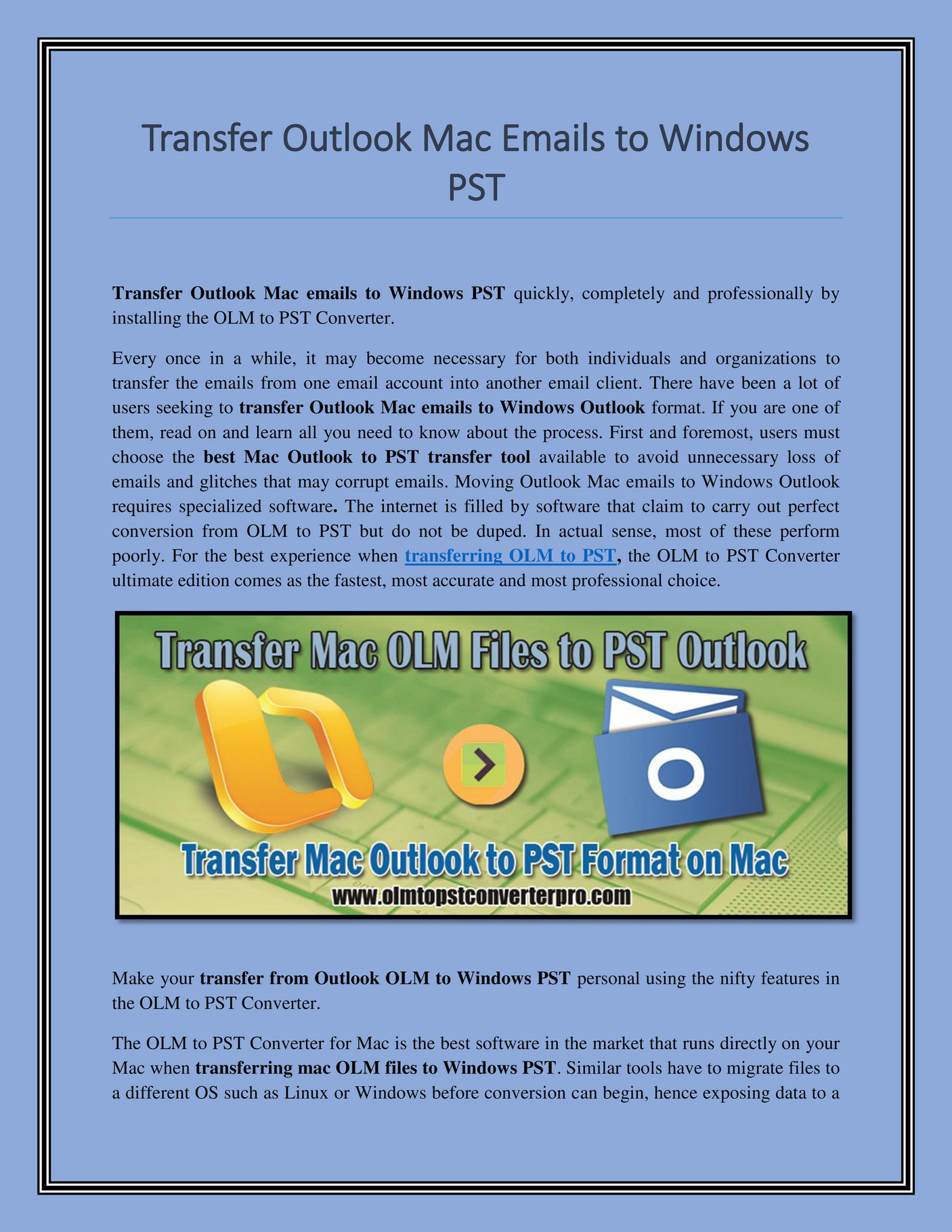 Gladwev Software Transfer Outlook Mac Emails To Windows PST Page 1 Gladwev Software Transfer Outlook Mac Emails To Windows PST Page 1