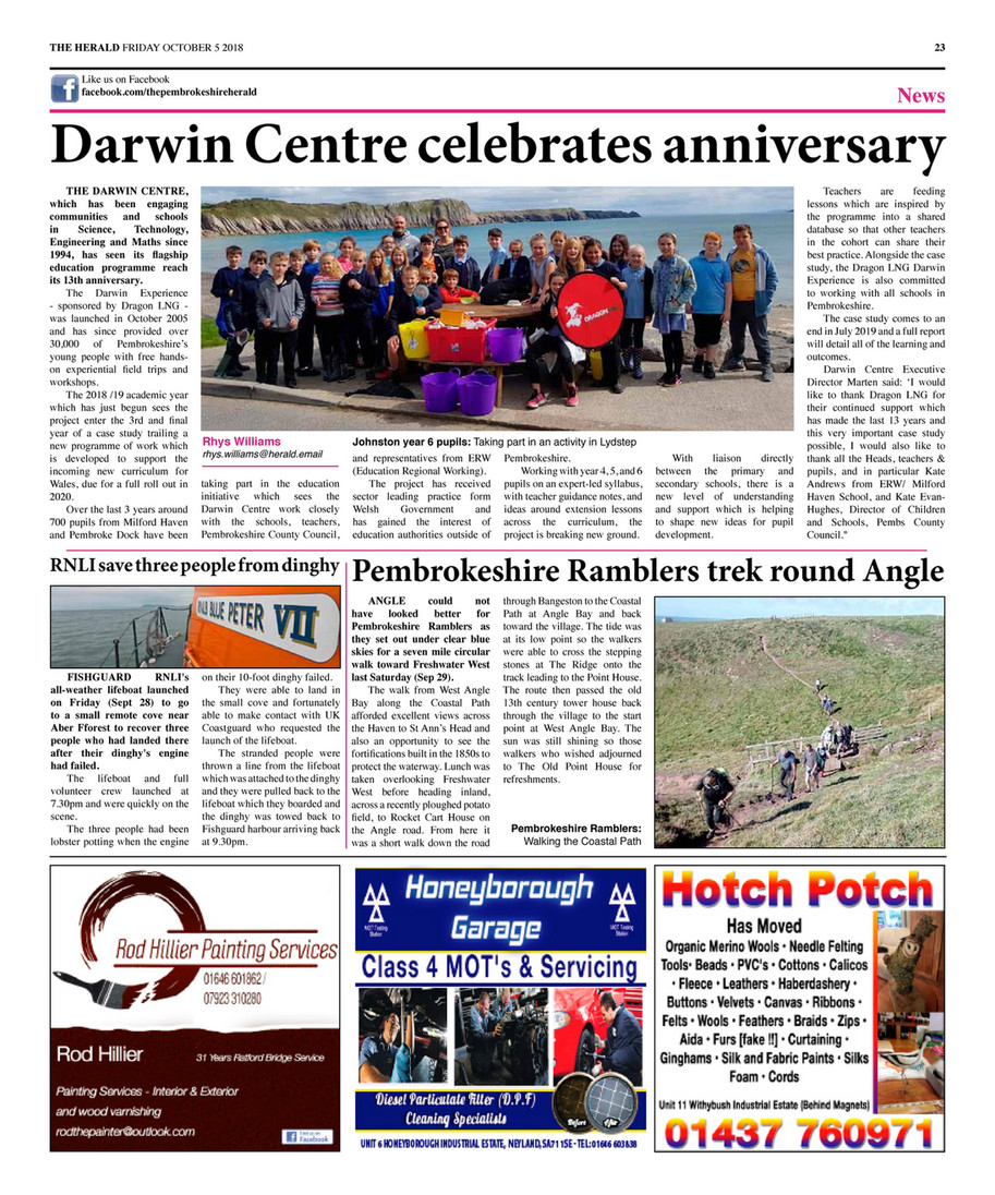 Herald Newspapers Plc Pembrokeshire Herald Issue 275 Page 22