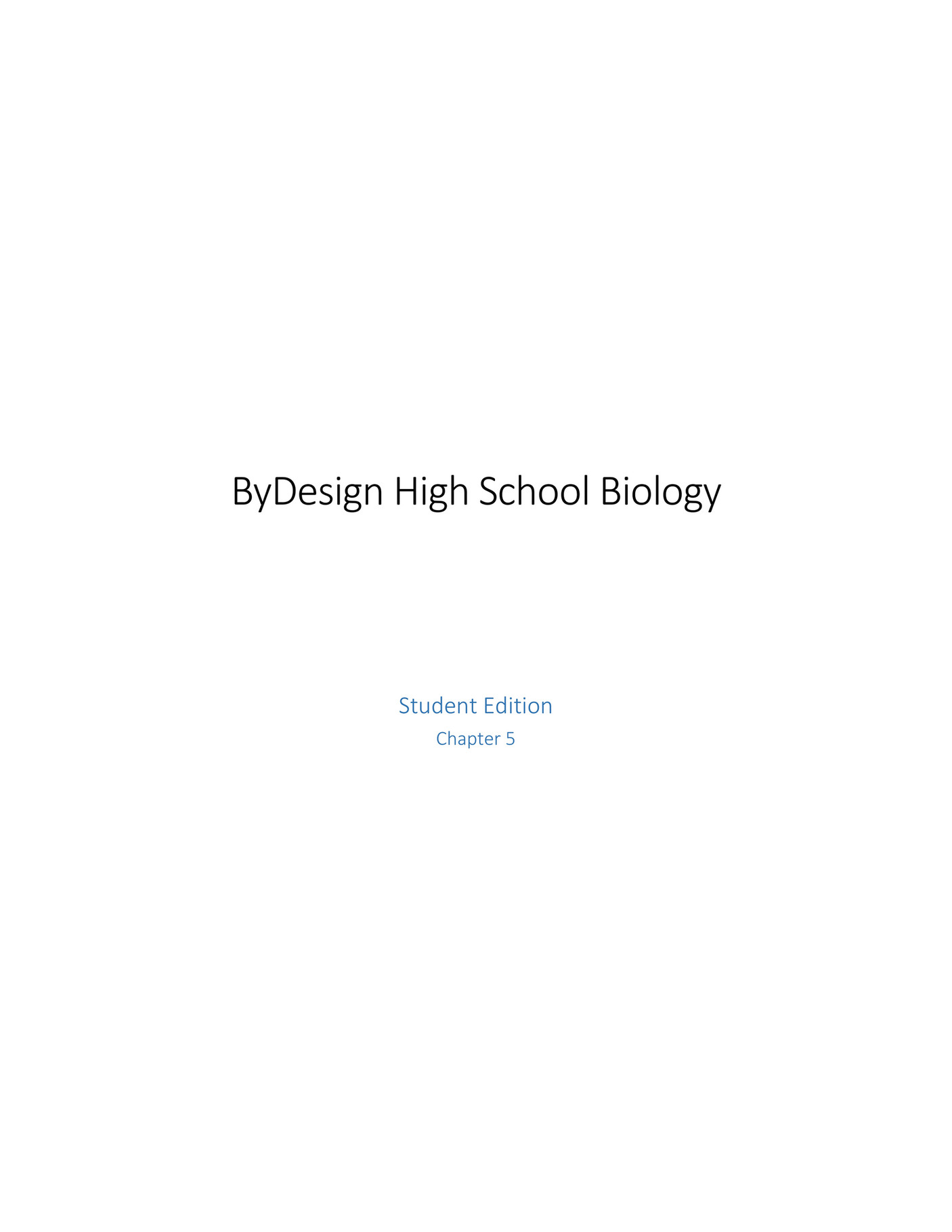 Kendall Hunt Publishing Company - By Design HS Biology - Chapter 5 ...