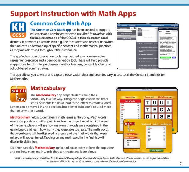Common Core Math Inventor Kendall Hunt Publishing Company - Math Innovations - Page 6-7 - Created ...