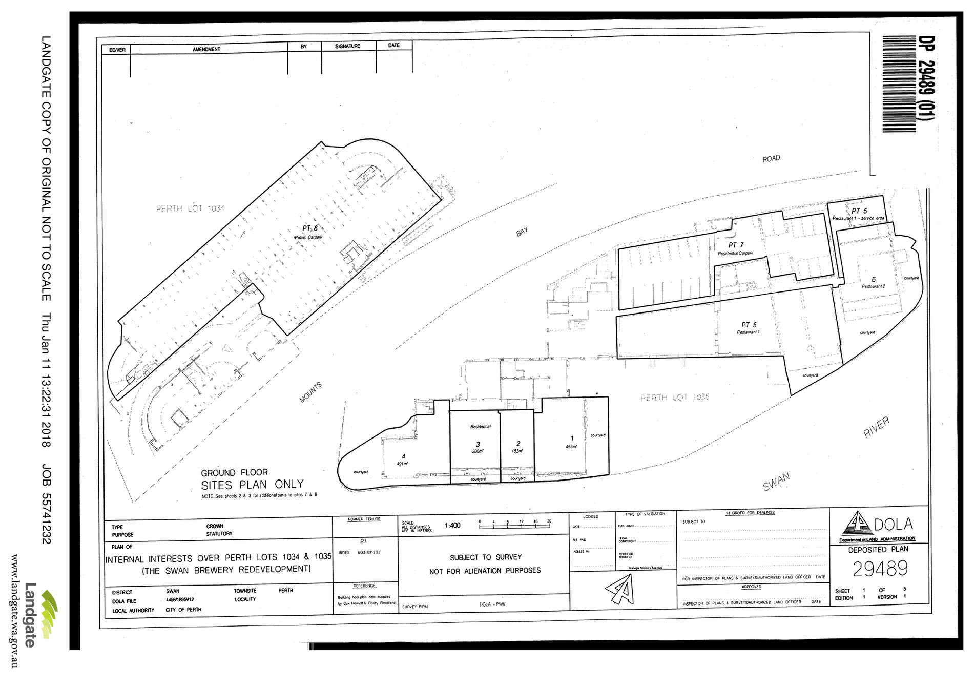 Abel Property 171173 Mounts Bay Road Strata Plan/Title Diagram