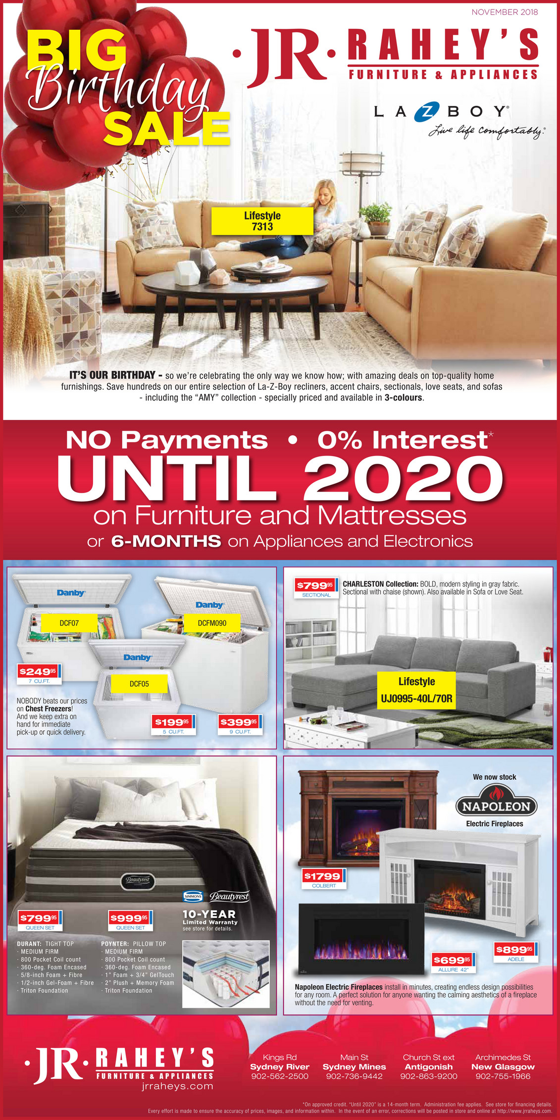 J.R. Rahey's Rahey's Birthday Flyer (Nov, 2018) models Page 1