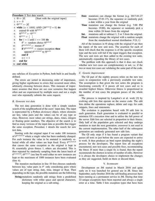 The Use of Automatic Test Data Generation for Genetic Improvement in a ...