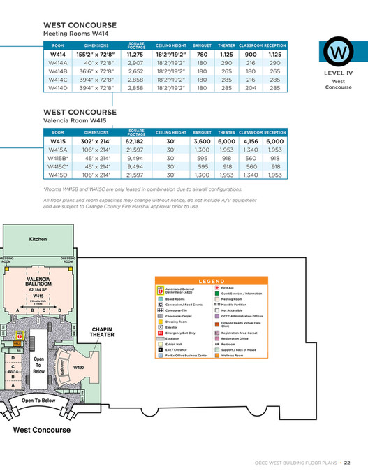 Orange County Convention Center - OCCC West Building Floor Plan Book ...