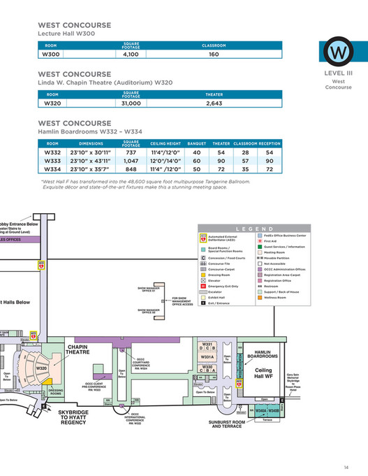 Orange County Convention Center - OCCC West Building Floor Plan Book ...