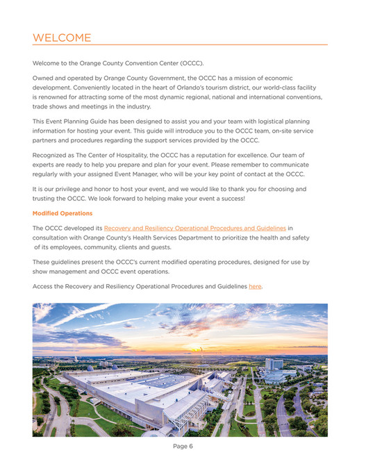 Orange County Convention Center Event Planning Guide Page 8 9