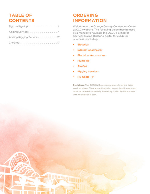 Orange County Convention Center Exhibitor Services Branded Online