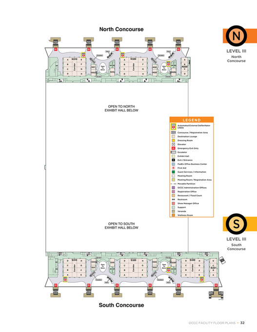 Orange County Convention Center - OCCC | Facility Floor Plans - Page 32-33