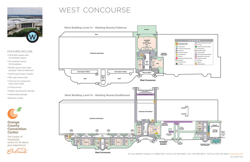 Orange County Convention Center Floor Plans West Building Page 1