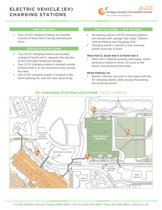 Orange County Convention Center - Electric Vehicle Charging Stations
