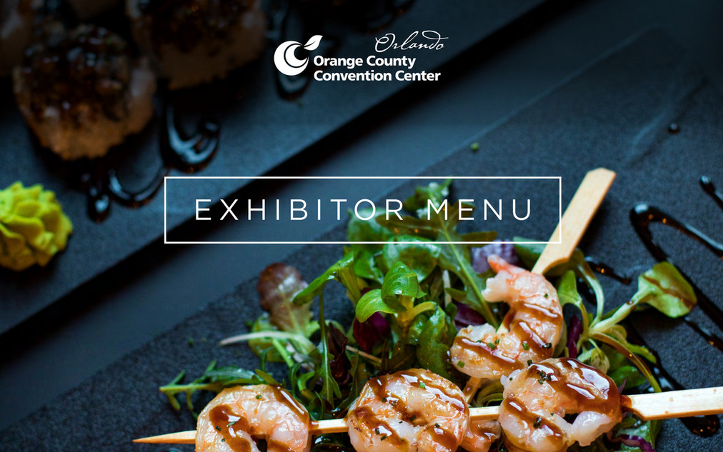 Orange County Convention Center Exhibitor Catering Menu Page 1