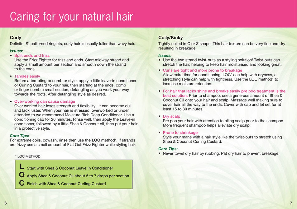 Mm Cosmetics Shea Coconut For Natural Hair Booklet Page 3