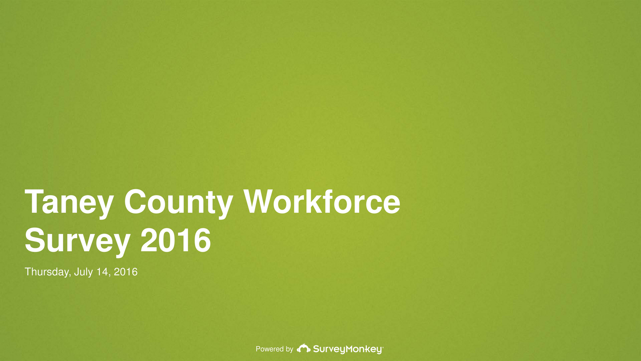 OnPoint Taney County 2016 Workforce Survey Page 1 Created with