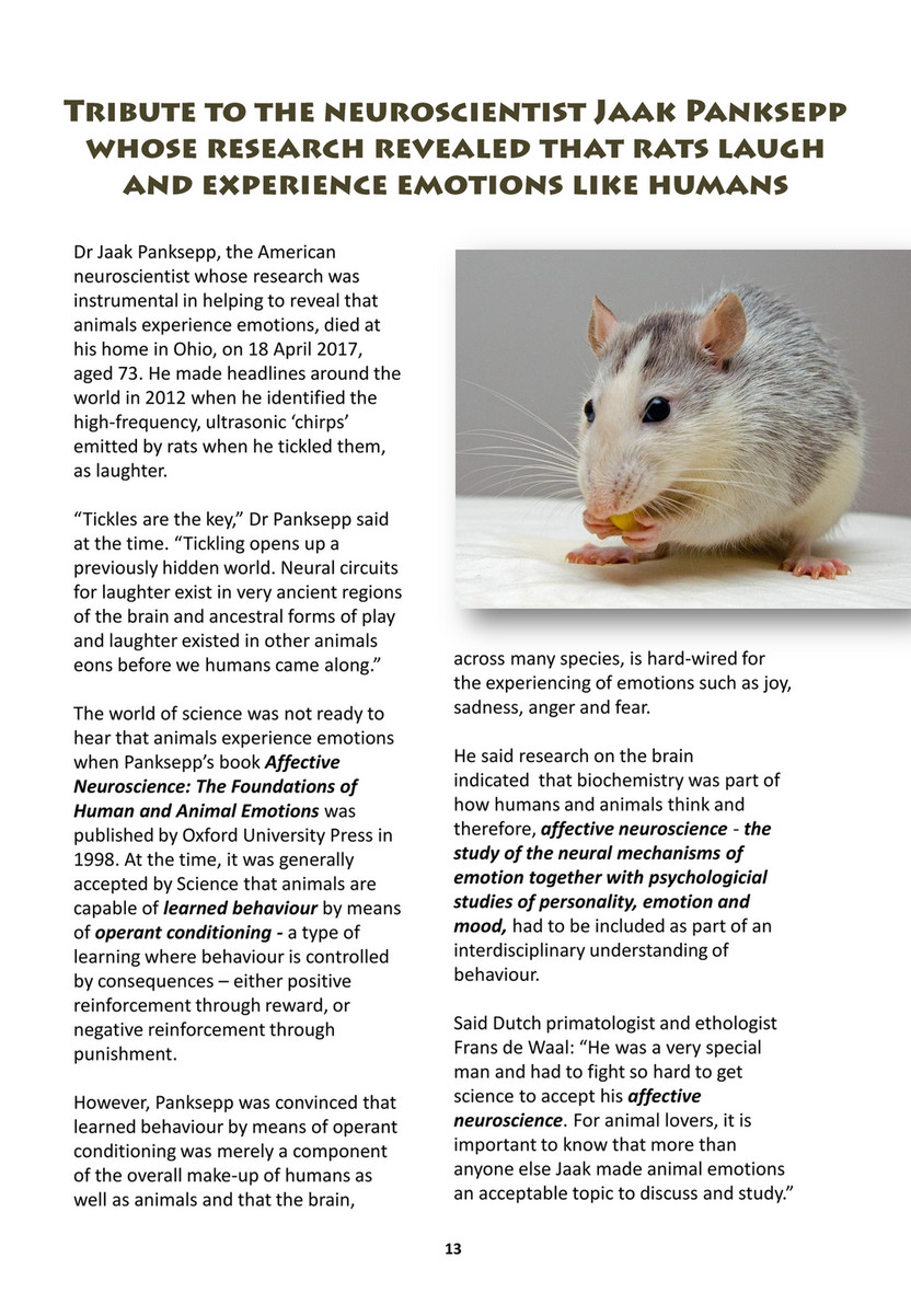 My publications - Animal Voice May 2017 - Page 14-15 - Created with  