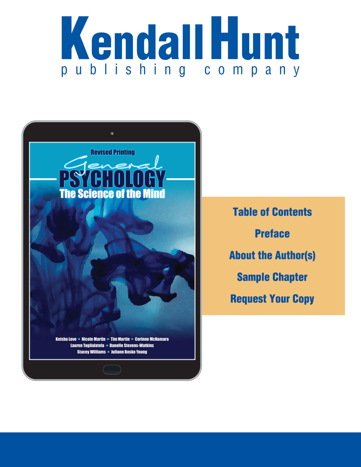 Kendall Hunt Publishing General Psychology The Science of the Mind