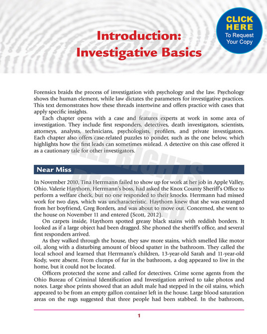 Kendall Hunt Publishing - Forensic Investigation: Methods from Experts ...