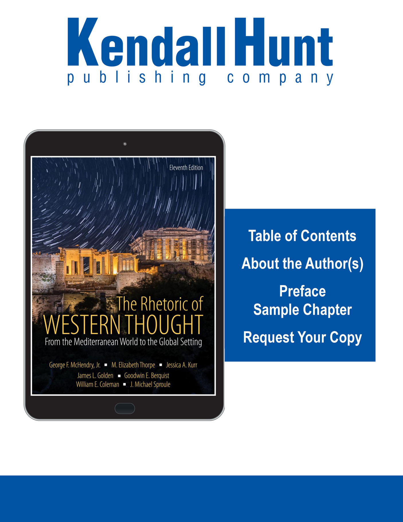 Kendall Hunt Publishing - The Rhetoric of Western Thought Exclusive ...