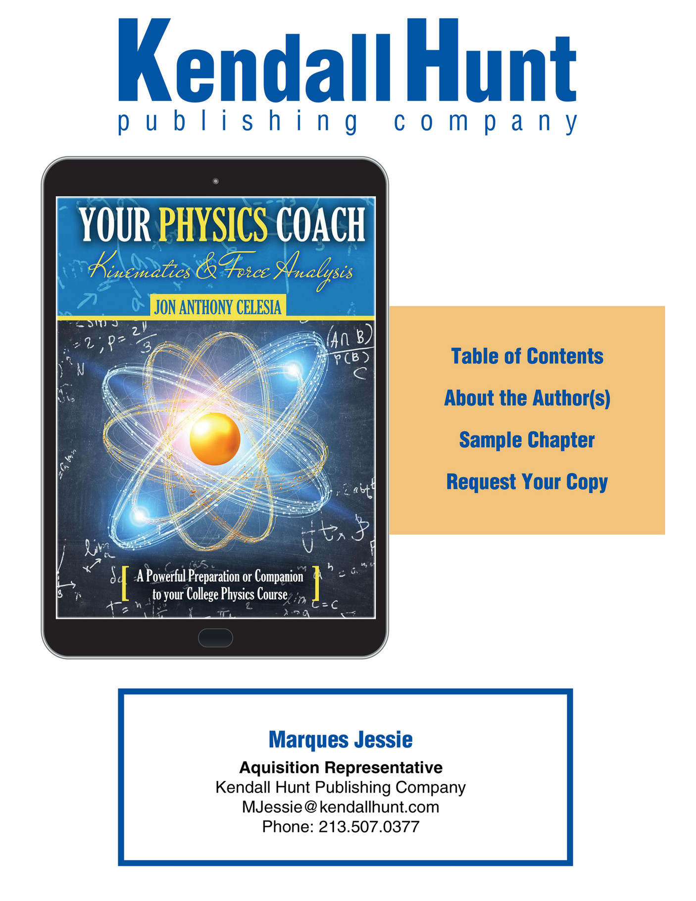 Kendall Hunt Publishing - Your Physics Coach: Kinematics & Force ...